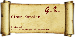 Glatz Katalin névjegykártya