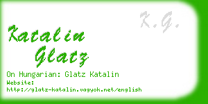 katalin glatz business card